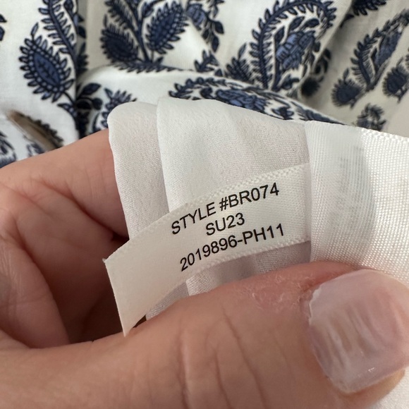 J. Crew Navy and White Leaf Print Blazer - Picture 5 of 6